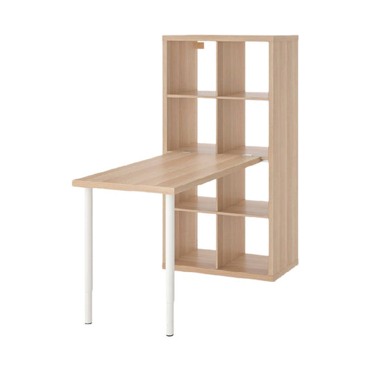 Bureau polyvalent avec étagères pour bureau en bois - 150 x 75 x 180