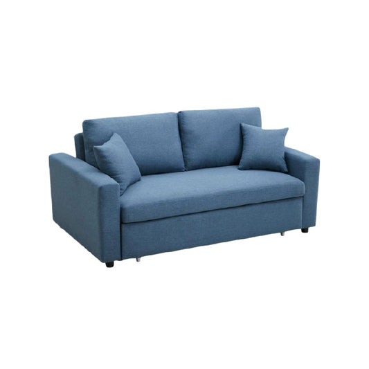 Canapé convertible en tissu - usage dans le salon - structure en métal - 190 x 85 x 85